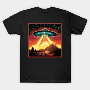 Vintage Comics UFO Encounters UFO Witness Cartoon Vintage T-Shirt